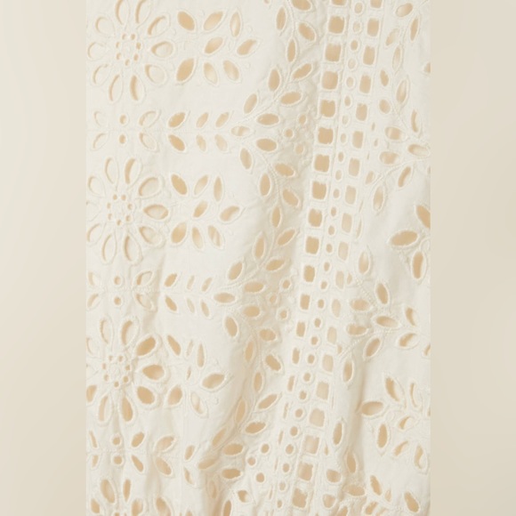 Rhode Molly open-back broderie anglaise cotton mini dress L - Picture 3 of 4